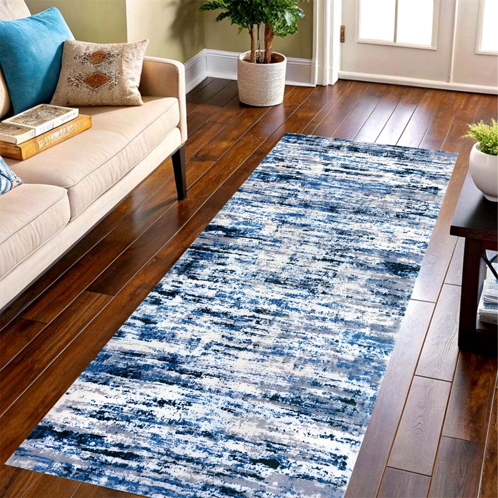 Wholesale Commercial Printing - Blue Grey Brush Stroke Long Runner
