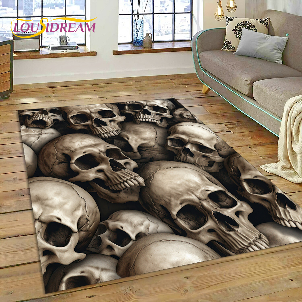 Commercial Printing & Packaging Pvt Ltd - 3D Horror Gothic Skull Skeleton Rug