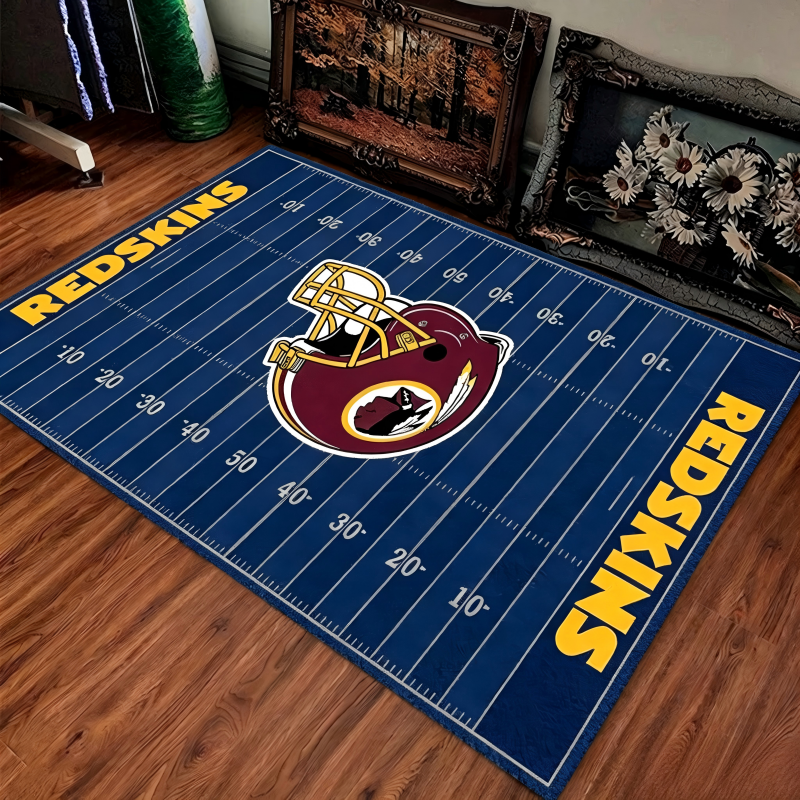 Commercial Printing Machine - Redskins Football Field Area Rug Sports
