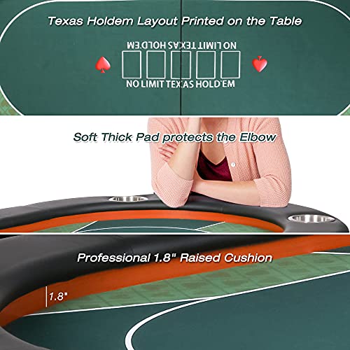 Commercial Printing & Packaging Pvt Ltd - 8-Player Foldable Poker Table With 1.8