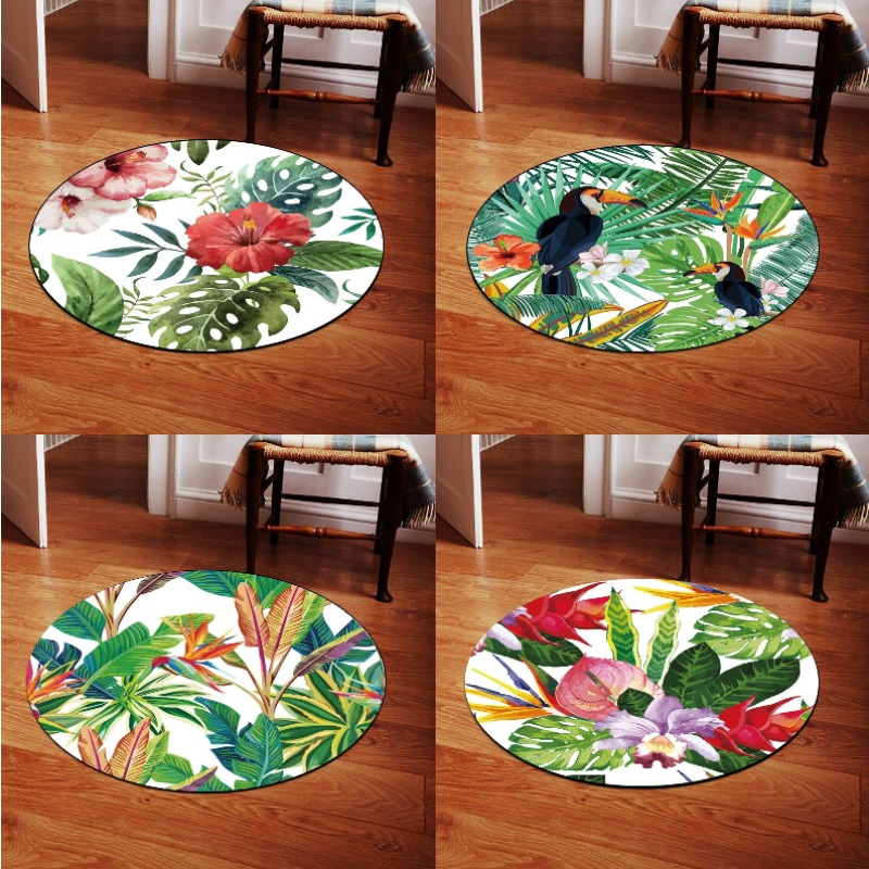 Wholesale Commercial Printing - Nordic Style Circular Carpet Plant Flower