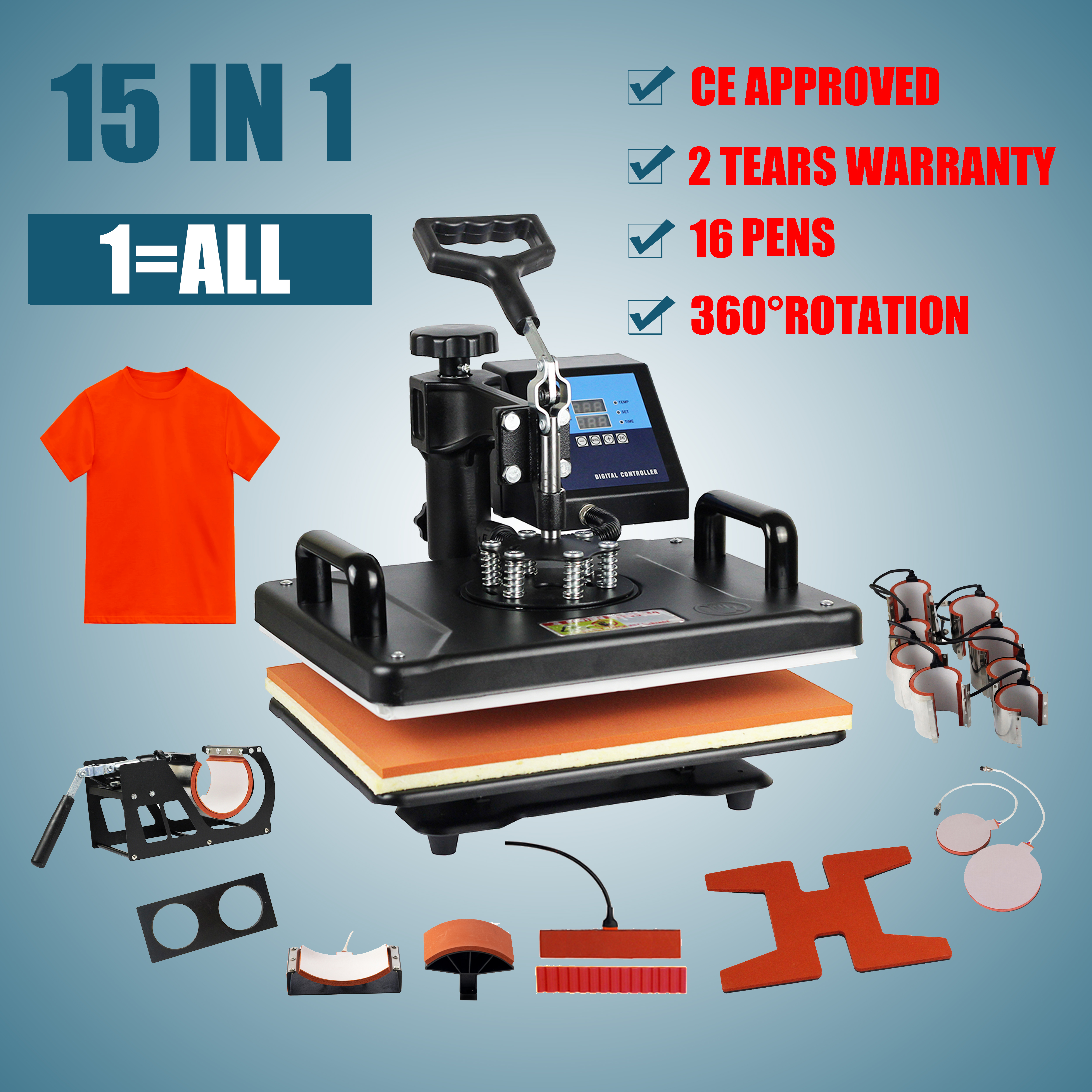 15-in-1 Multifunctional Sublim – Commercial Printing Press recenzja i cena