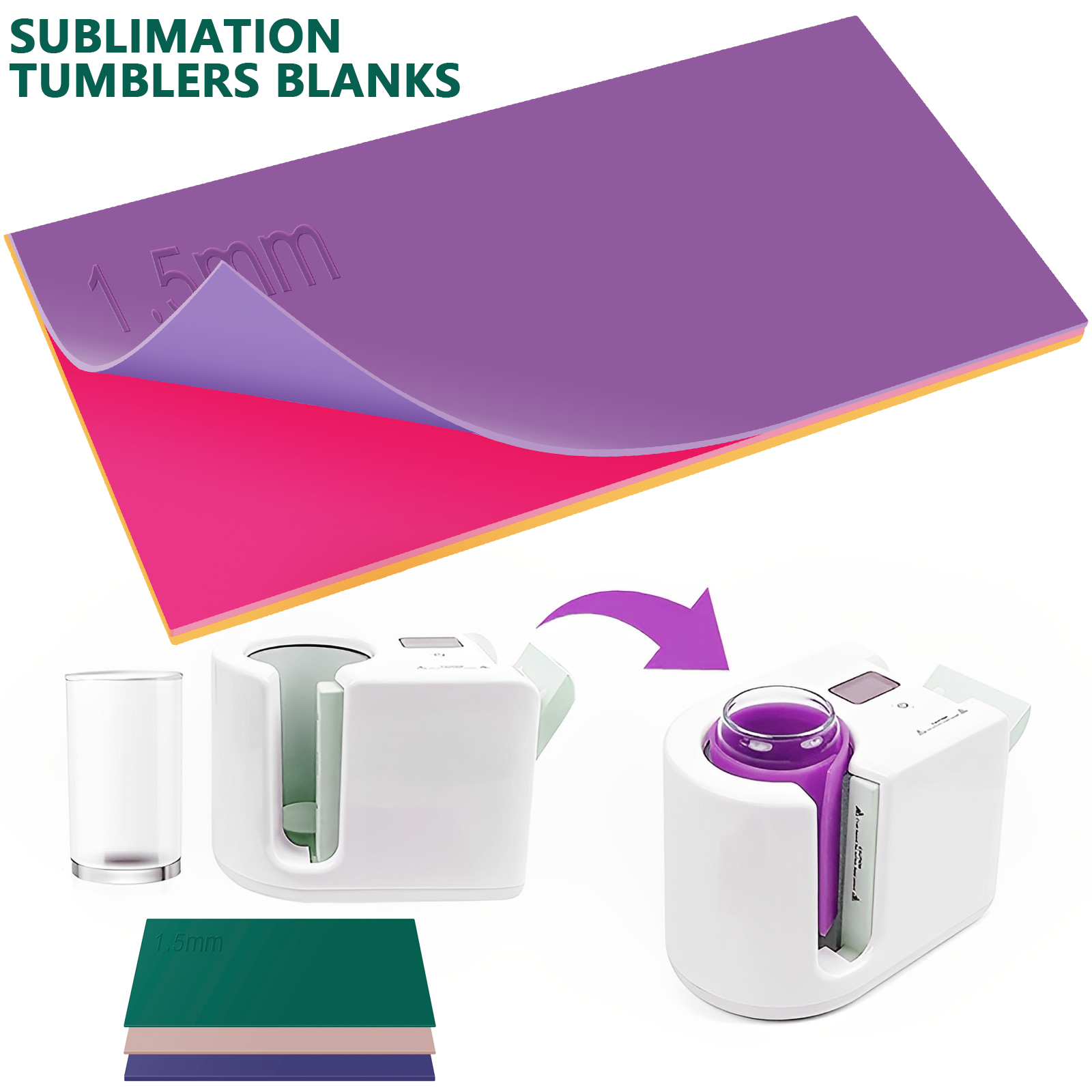 3Pcs Sublimation Tumbler Wrap  – Commercial Printing Press recenzja i cena