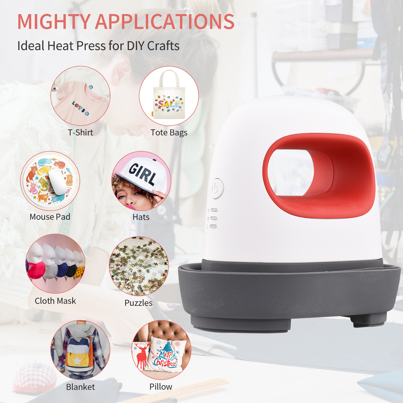 Portable 220V Mini Heat Press  – Commercial Printing Press recenzja i cena