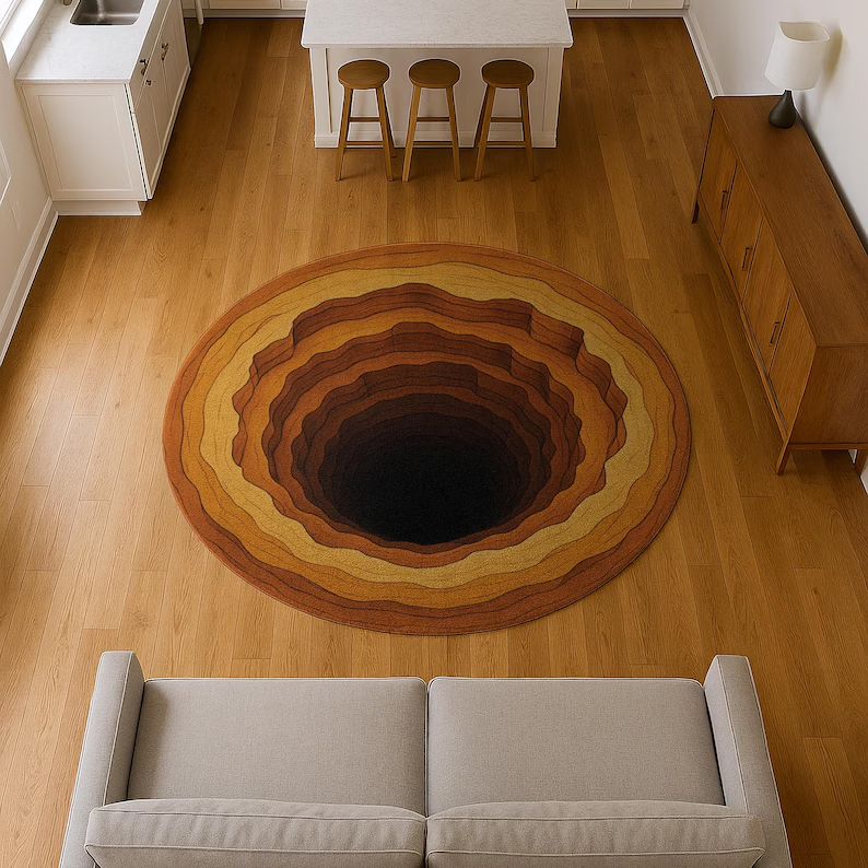 3D Mountain Hole Printed Rug M – Wholesale Commercial Printing recenzja i cena