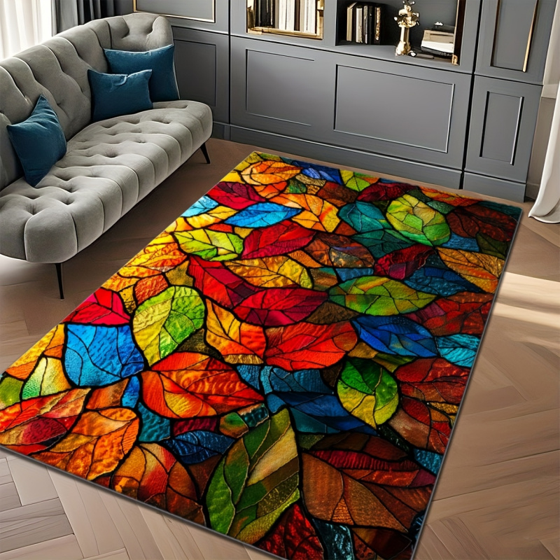 VIKAMA Stained Glass Leaf Prin – Commercial Glass Printing recenzja i cena