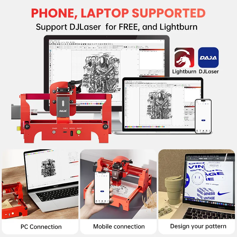 DAJA A7 Laser Engraver 5W Mini – Commercial Printing Machine recenzja i cena