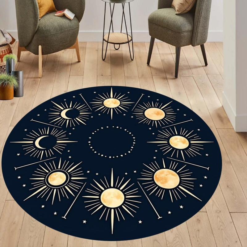 Dark Celestial Moon Phase Roun – Wholesale Commercial Printing recenzja i cena