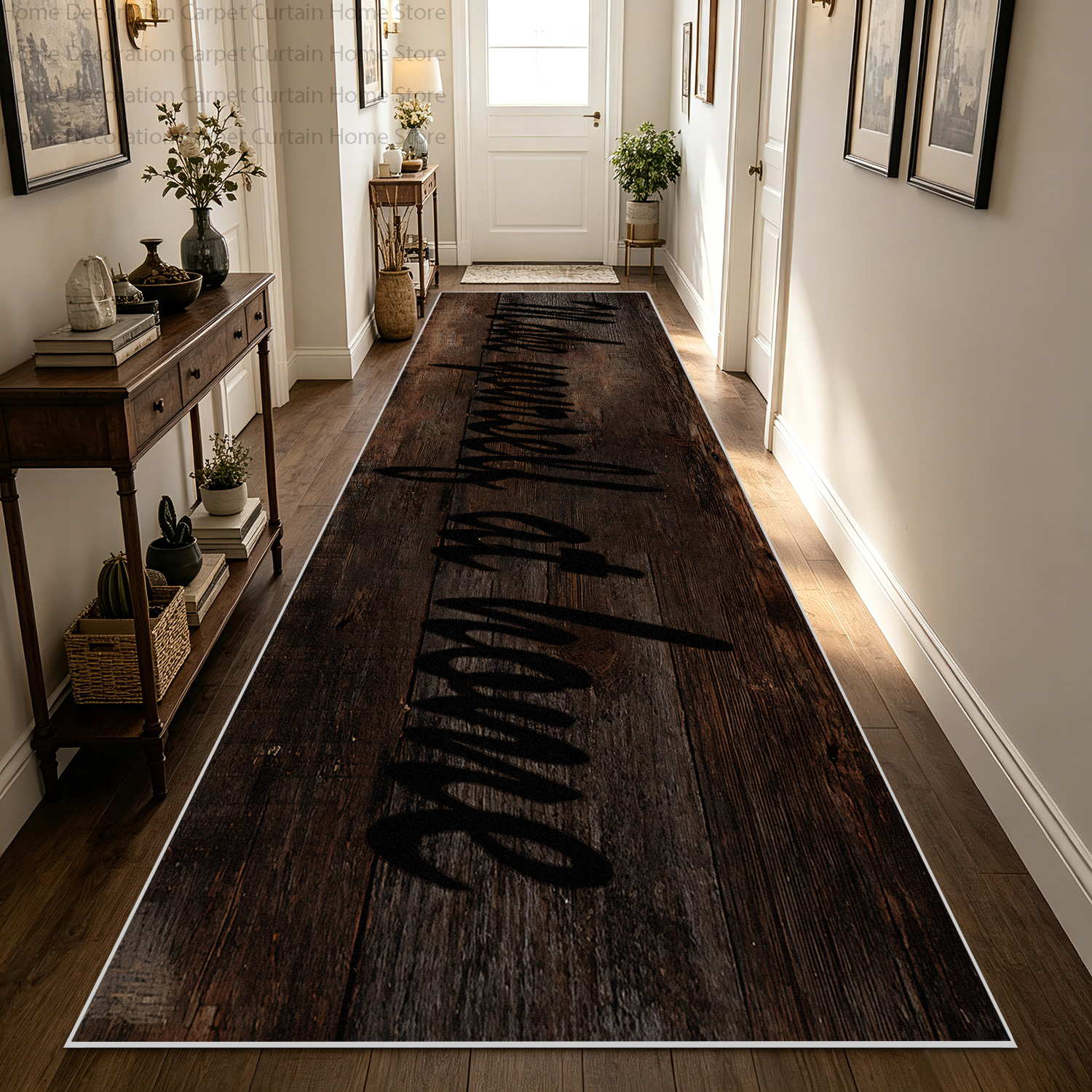 Black Vintage Wood Print Hallw – Wholesale Commercial Printing recenzja i cena