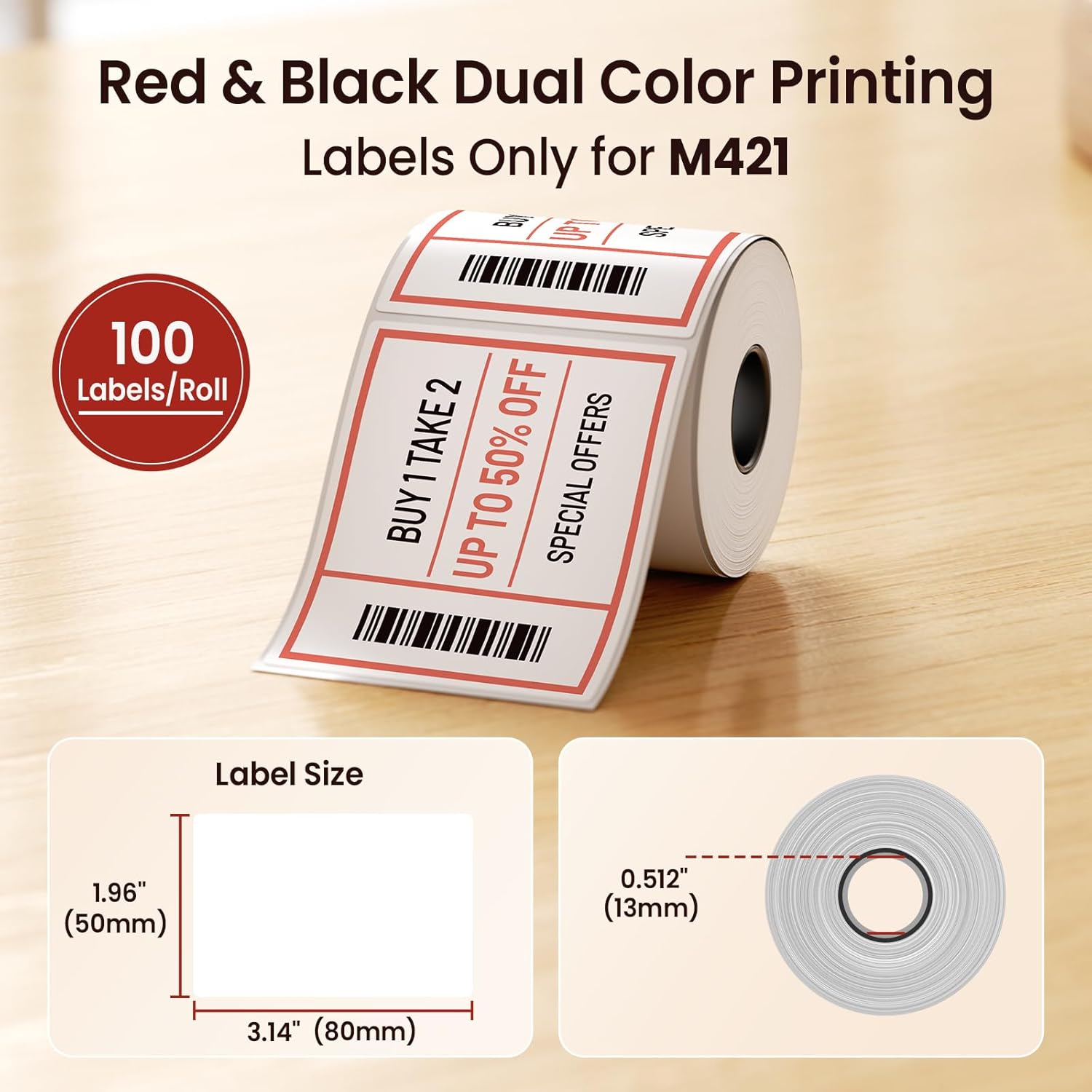 Red & Black Adhesive Thermal L – Commercial Label Printing Machine recenzja i cena