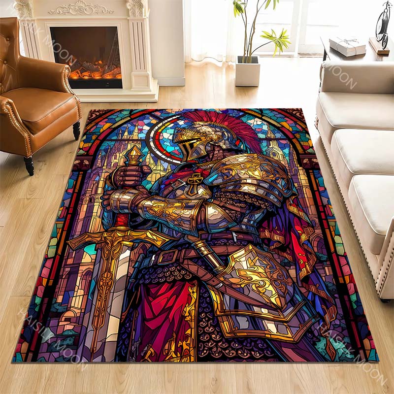 Stained glass knight with swor – Commercial Glass Printing recenzja i cena