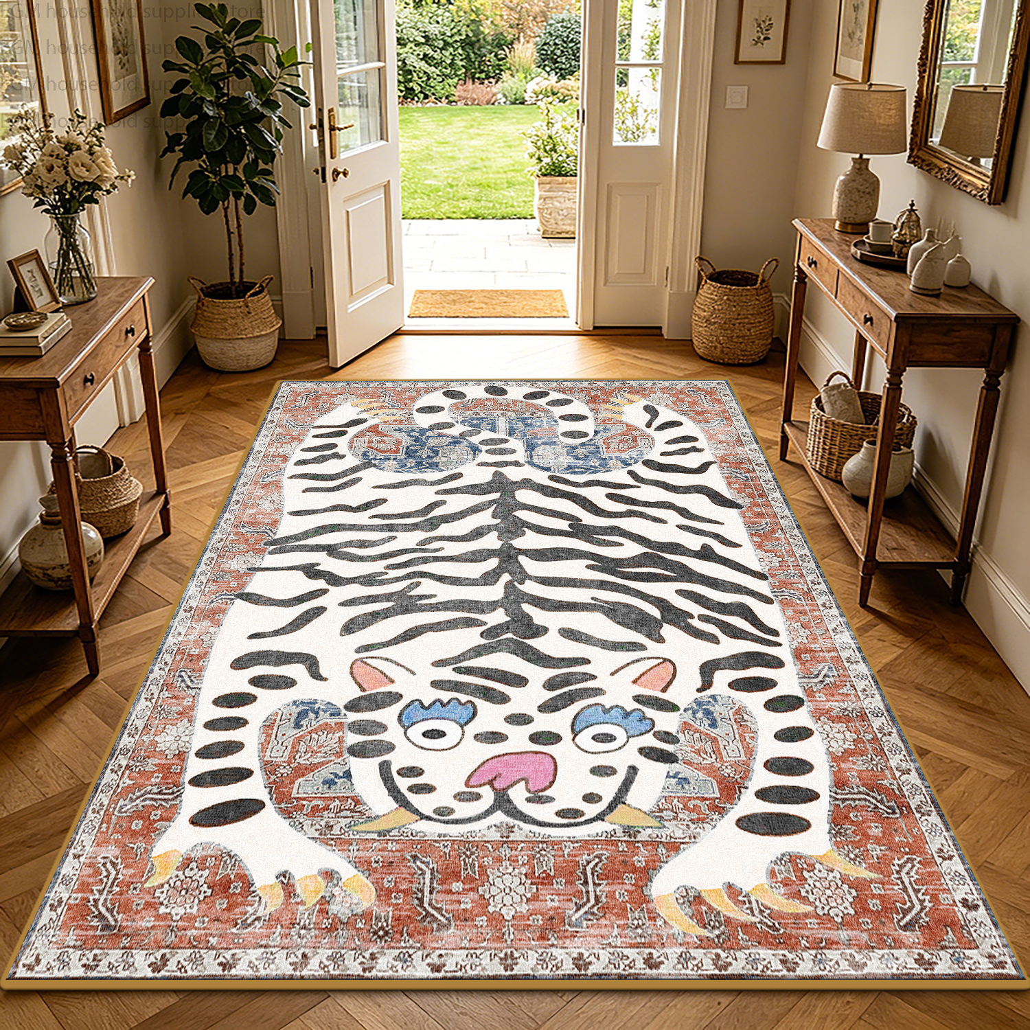 Boho Tiger Print Retro Carpet  – Wholesale Commercial Printing recenzja i cena