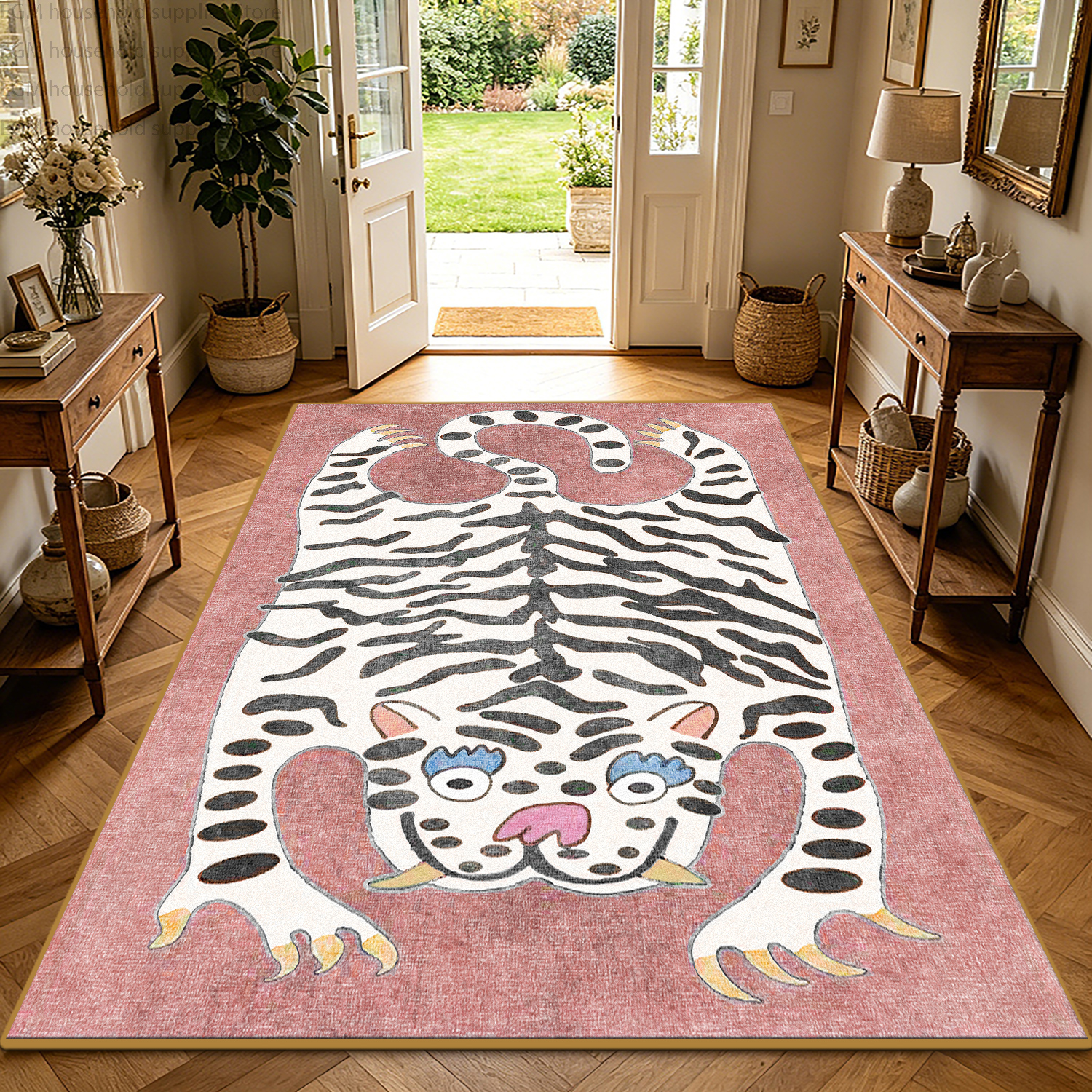 Boho Tiger Print Retro Carpet  – Wholesale Commercial Printing recenzja i cena