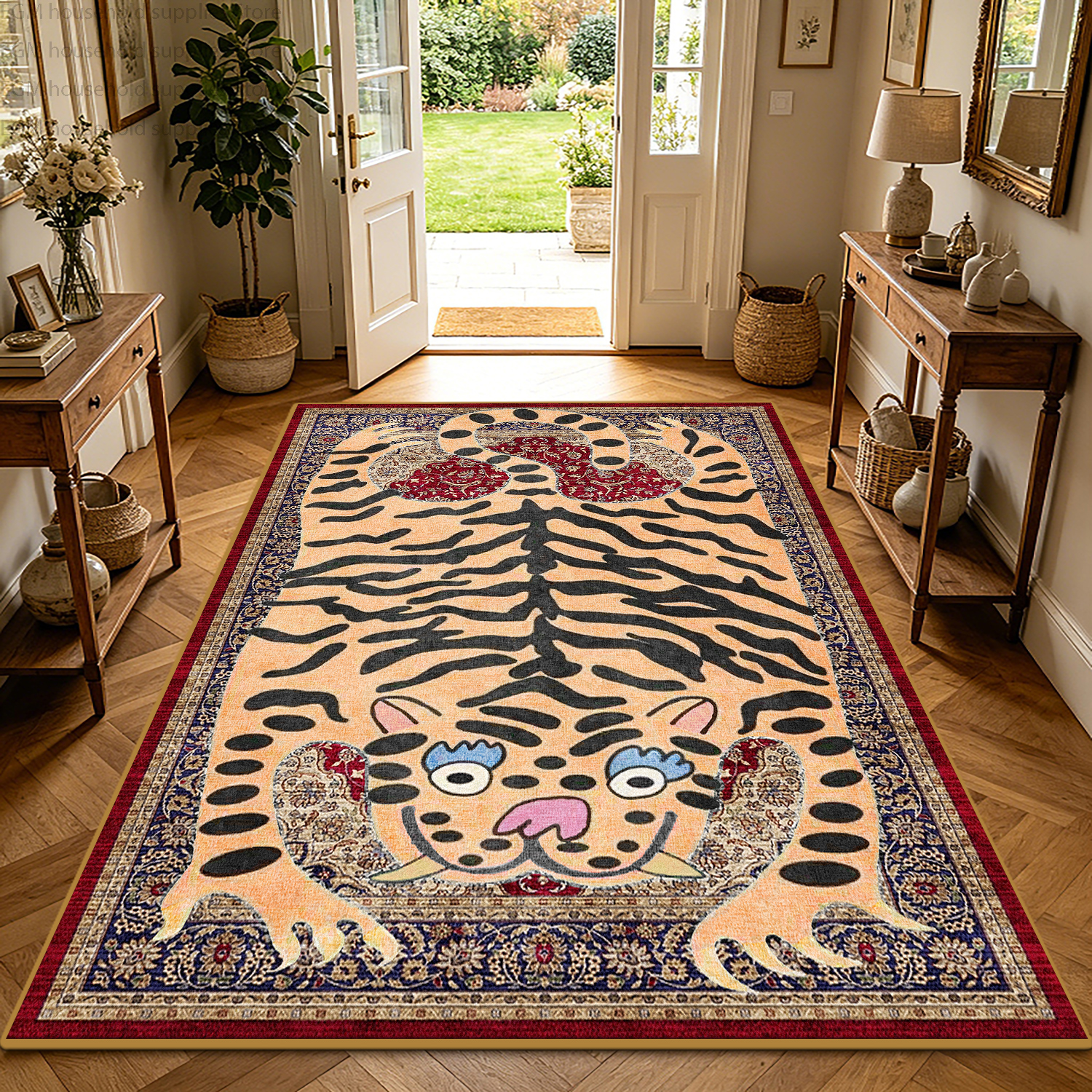 Boho Tiger Print Retro Carpet  – Wholesale Commercial Printing recenzja i cena