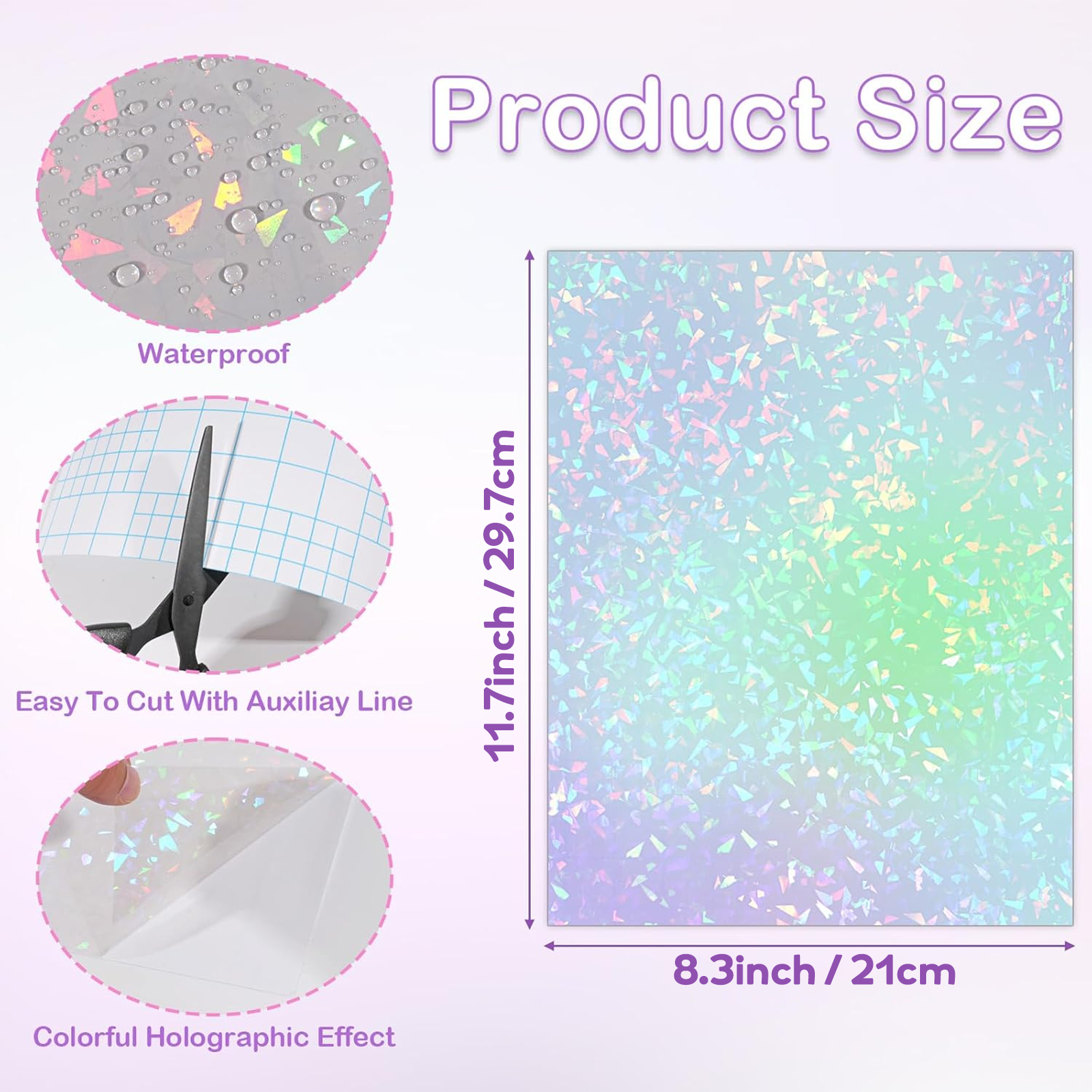 50 Sheets A4 Size Holographic  – Laminator Cold Roll recenzja i cena