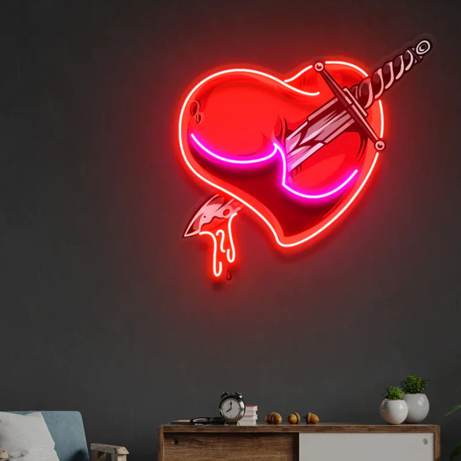 Love Hands Neon Artwork Neon L – Commercial Glass Printing recenzja i cena