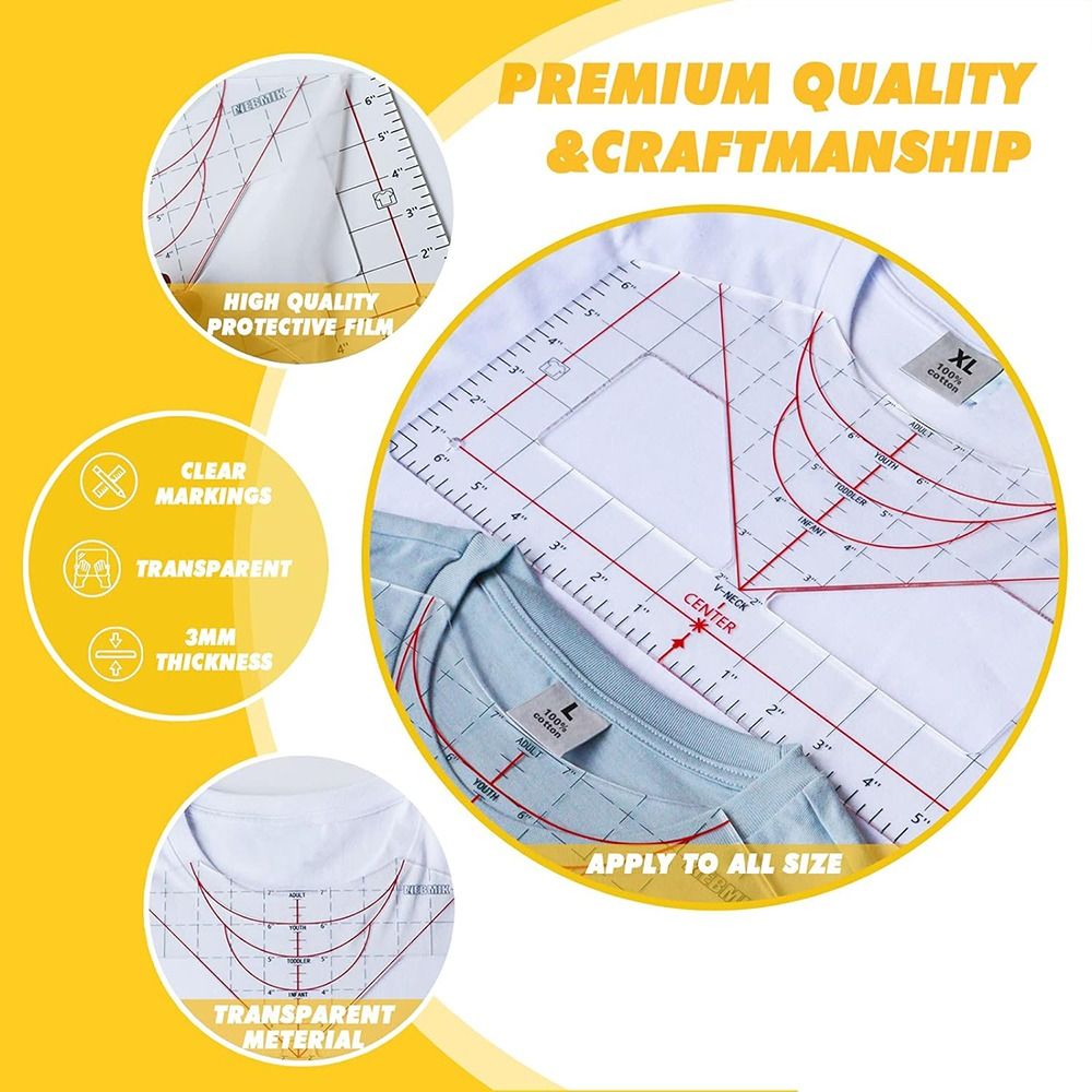 Tshirt Ruler Guide for Vinyl A – Commercial Printing Press recenzja i cena